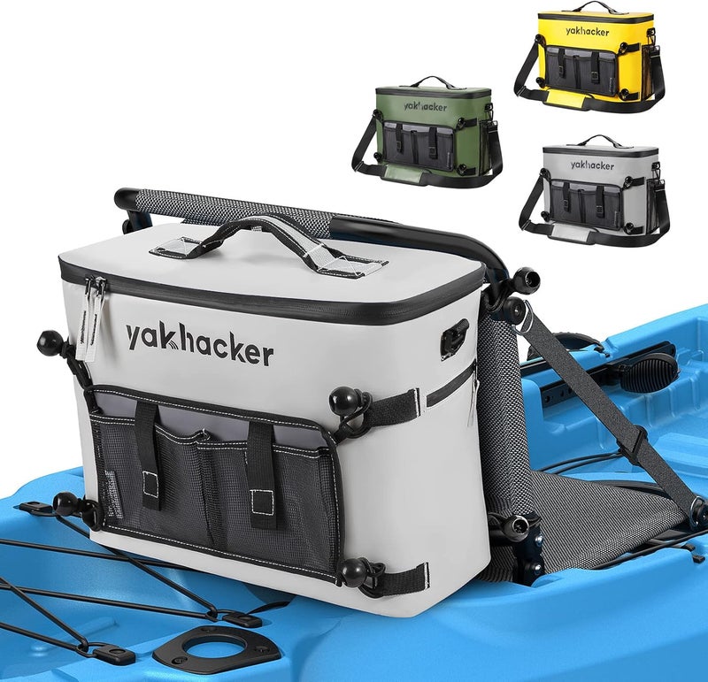 YAKHACKER Kayak Cooler, Waterproof Seat Back Cooler for Kayaks with Lawn-Chair Style Seats, Kayak Accessories Cooler Bag, Portable Ice Chest Cooler for Kayaking, Travel, Lunch, Beaches &Trips - Image 1